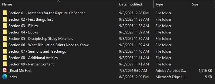 Rapture Kit Folder Structure